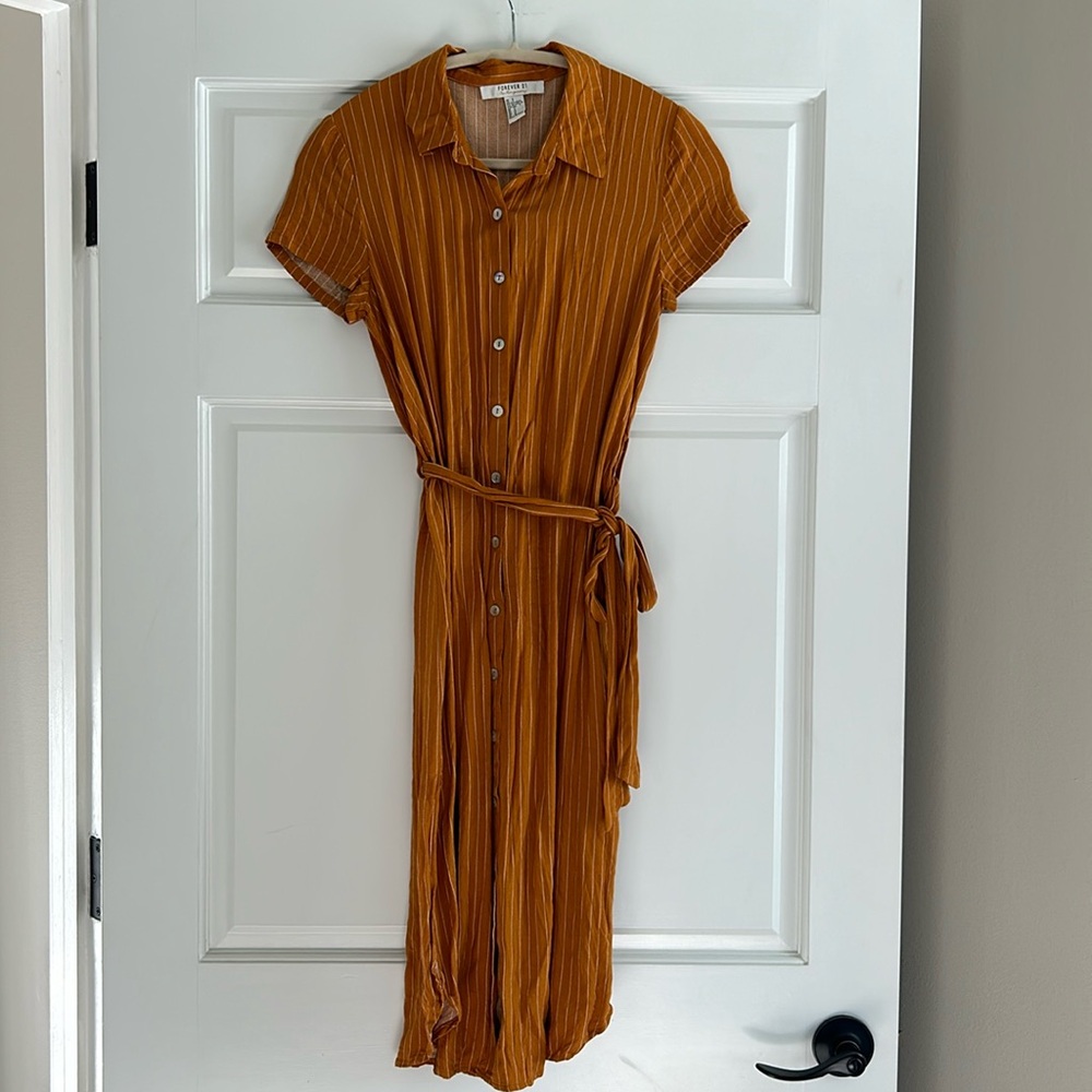 Button down midi dress